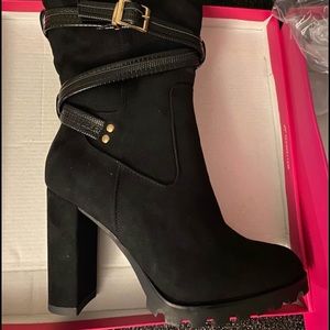 Black Heeled Boots (mid calf)